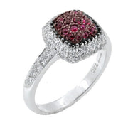 18K White Gold Ruby and Diamond Ring-FINAL SALE